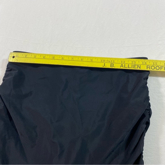 Swim Skirt Women’s Large High Waist Black Shirred sides Panty lined swimsuit - Picture 5 of 8